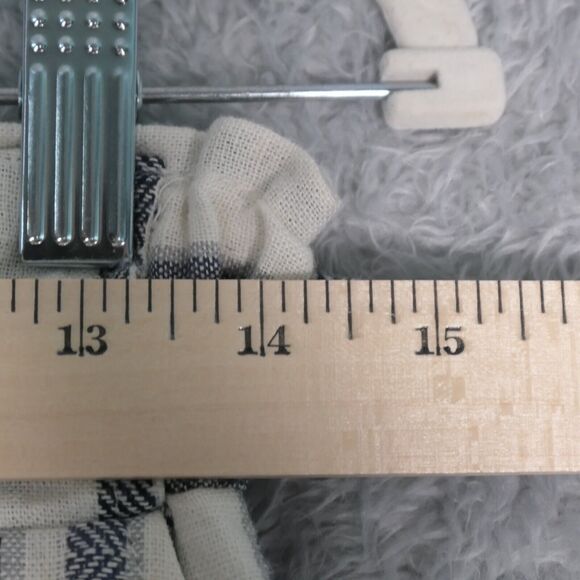 Indigo Rein Pants Womens M Blue Ivory Wide Leg Cropped Linen Blend Pull On Belt - Picture 5 of 9